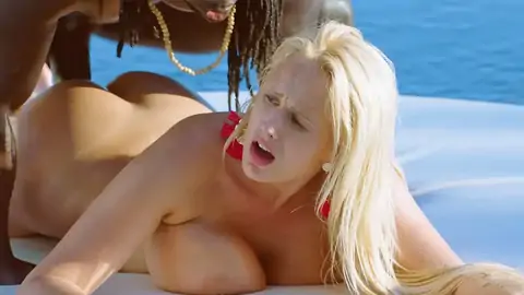 Angel Wicky having bi-racial plumb-a-thon at the vacation