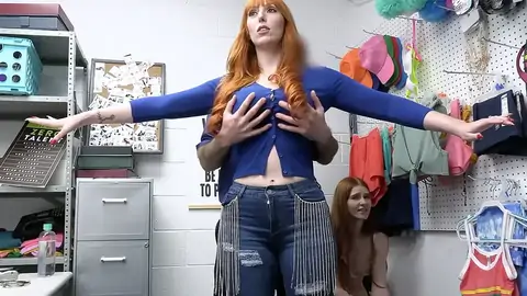 two redheads are having an FFM threeway with the officer