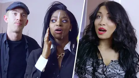 The dark-hued real estate agent is providing a ORAL ELATION to a BWC